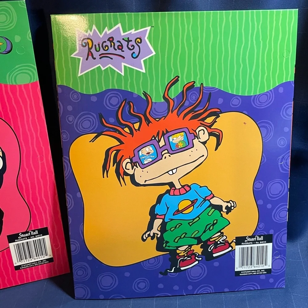 VTG 1998 Nickelodeon’s Rugrats unpunched pocket folder set (2pc) Tommy & Chuckie